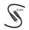 SWISSTEN kabel USB-C Lightning silikonový 0,4m 3A 60W černá