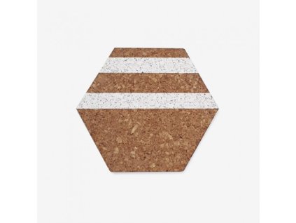 korkovy podtacek hexagon natural