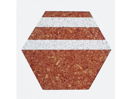 korkova podlozka hexagon natural