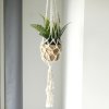 macrame zavesny drziak na kvetinac dlhy