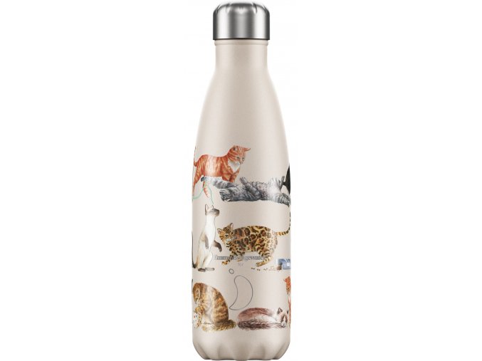 Nerezová fľaška Chilly's - Emma Bridgewater - Cats