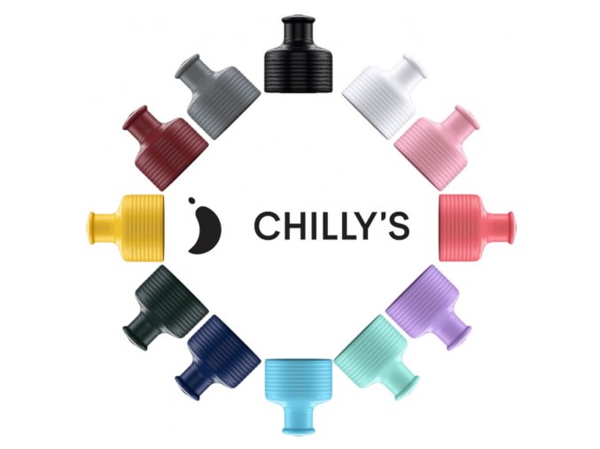 Športový uzáver pre nerezové fľašky Chilly's - Všetky farby