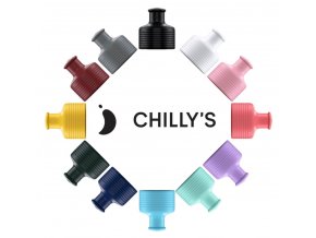 Športový uzáver pre nerezové fľašky Chilly's - Všetky farby