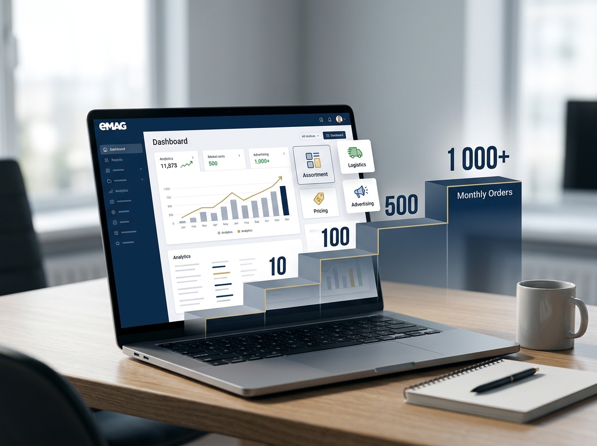 Jak škálovat prodeje na eMAG – od 10 k 1 000 objednávkám