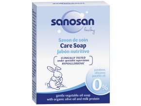 Dětské hypoalergenní přírodní tuhé mýdlo Sanosan Baby 100 g.