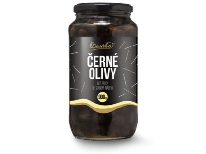 olivy cierne cele bez kostky sklo 900g bassta prezeranie