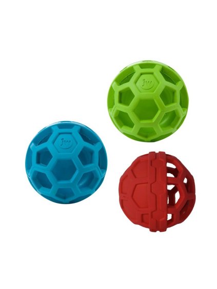 jw treat n squeak group děrovaný míček s pískadlem ecopets