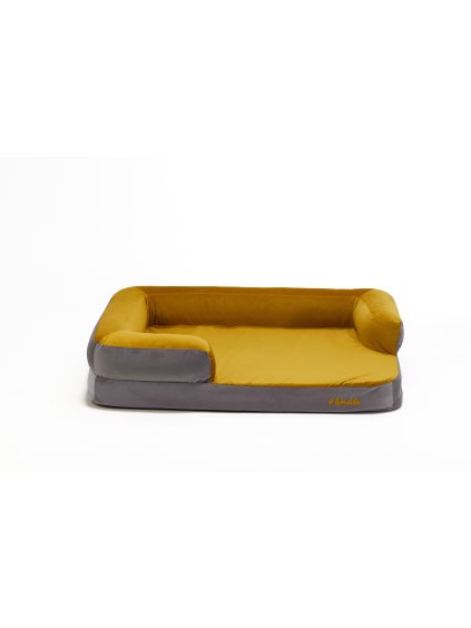 žltá utulna pelechy pro psy orthopedic dog bed grey yellow lebeddie1722 edit2