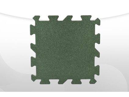 ecoprotect terasz és sport puzzle gumilap zöld 50x50x2 cm, újrahasznosított gumiból 1