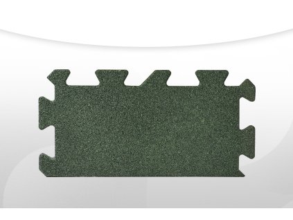 ecoprotect terasz és sport puzzle gumilap zöld szegélyelem 50x25x2 cm, újrahasznosított gumiból 1