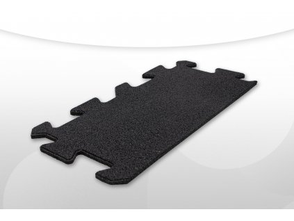 ecoprotect terasz és sport puzzle gumilap fekete szegélyelem 50x25x1 cm, újrahasznosított gumiból 2