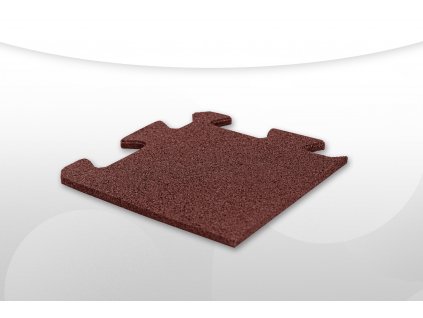 ecoprotect terasz és sport puzzle gumilap vörös sarokelem 25x25x1 cm, újrahasznosított gumiból 3