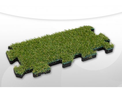 ecoprotect terasz és sport műfűborítású puzzle zöld 50x25x2,5 cm, újrahasznosított gumiból 3