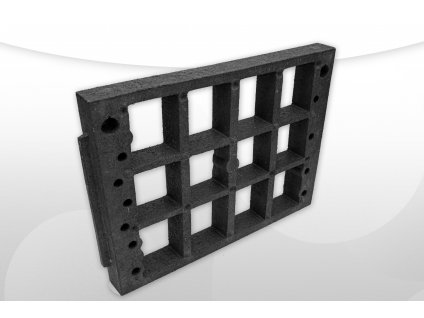 ecoprotect műanyag trapéz gyeprács, sötétszürke 62x46x6 cm, újrahasznosított műanyagból 4