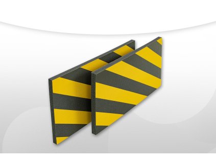 Polifoam parkolási ütközésvédő falra, sárga fekete csíkos, öntapadós, 50x20x2 cm 2