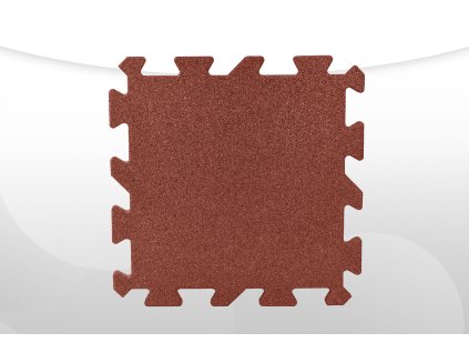 ecoprotect terasz és sport puzzle gumilap vörös 50x50x2 cm, újrahasznosított gumiból 1