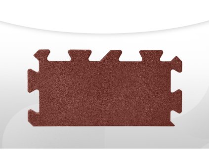 ecoprotect terasz és sport puzzle gumilap vörös szegélyelem 50x25x2 cm, újrahasznosított gumiból 1