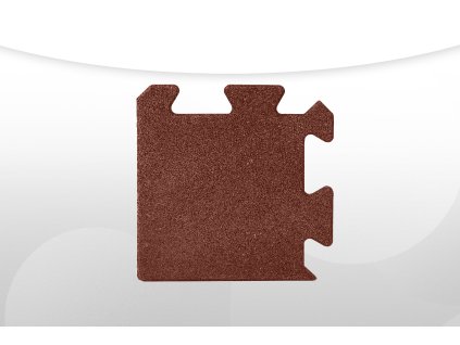ecoprotect terasz és sport puzzle gumilap vörös sarokelem 25x25x2 cm, újrahasznosított gumiból 1
