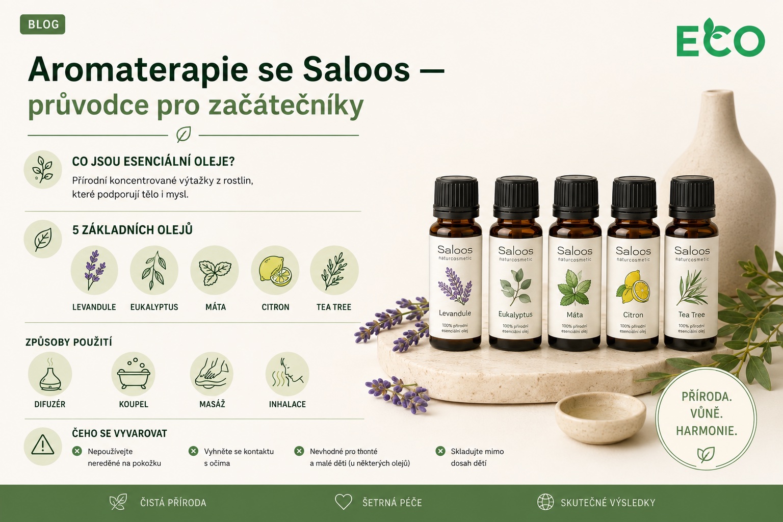 Aromaterapie doma: jak začít s esenciálními oleji Saloos a čeho se vyvarovat