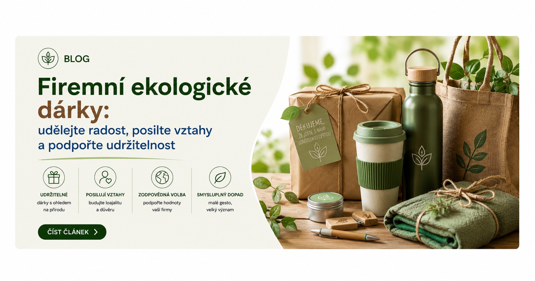 Ekologické firemní dárky: 15 tipů pro kolegy, partnery a klienty, které skutečně potěší – a nepoškodí planetu