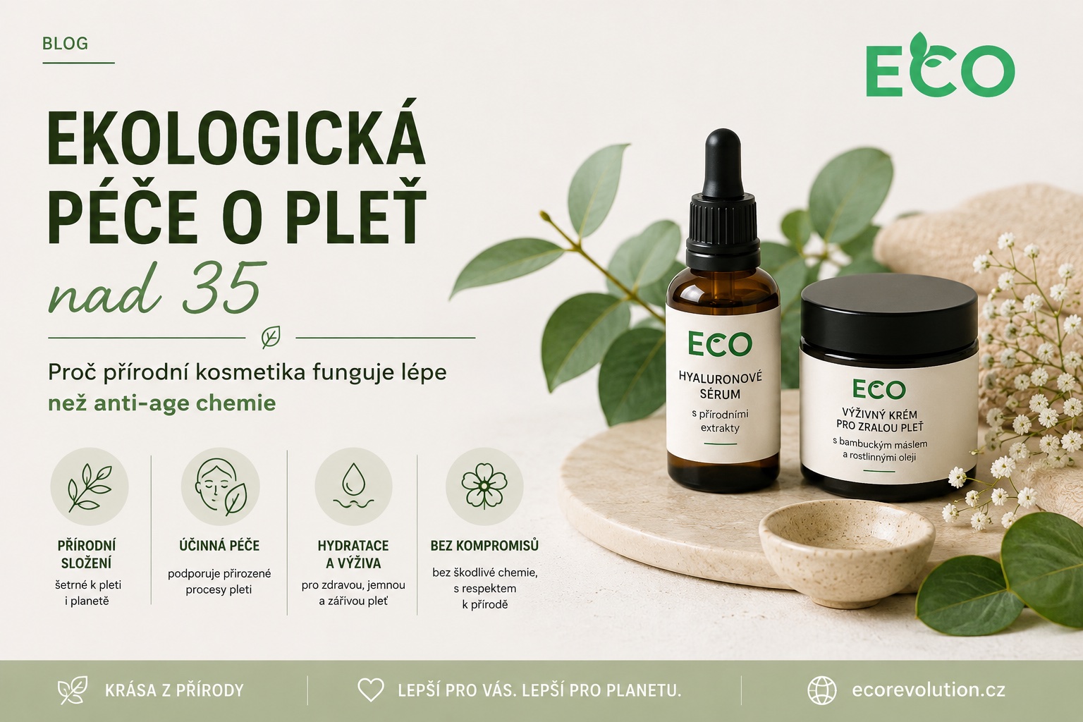 Ekologická péče o pleť nad 35 – proč přírodní kosmetika funguje lépe než anti-age chemie