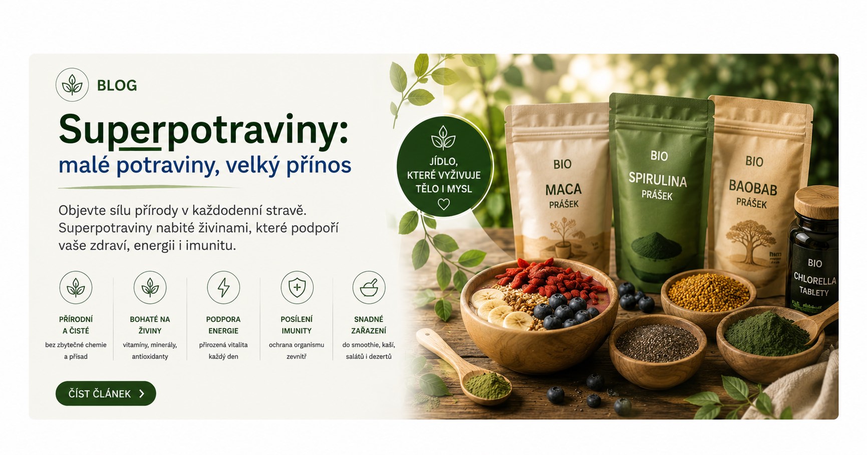 Superpotraviny pro začátečníky: matcha, chlorella, spirulina, rakytník – co opravdu funguje a jak je zařít do jídelnicku