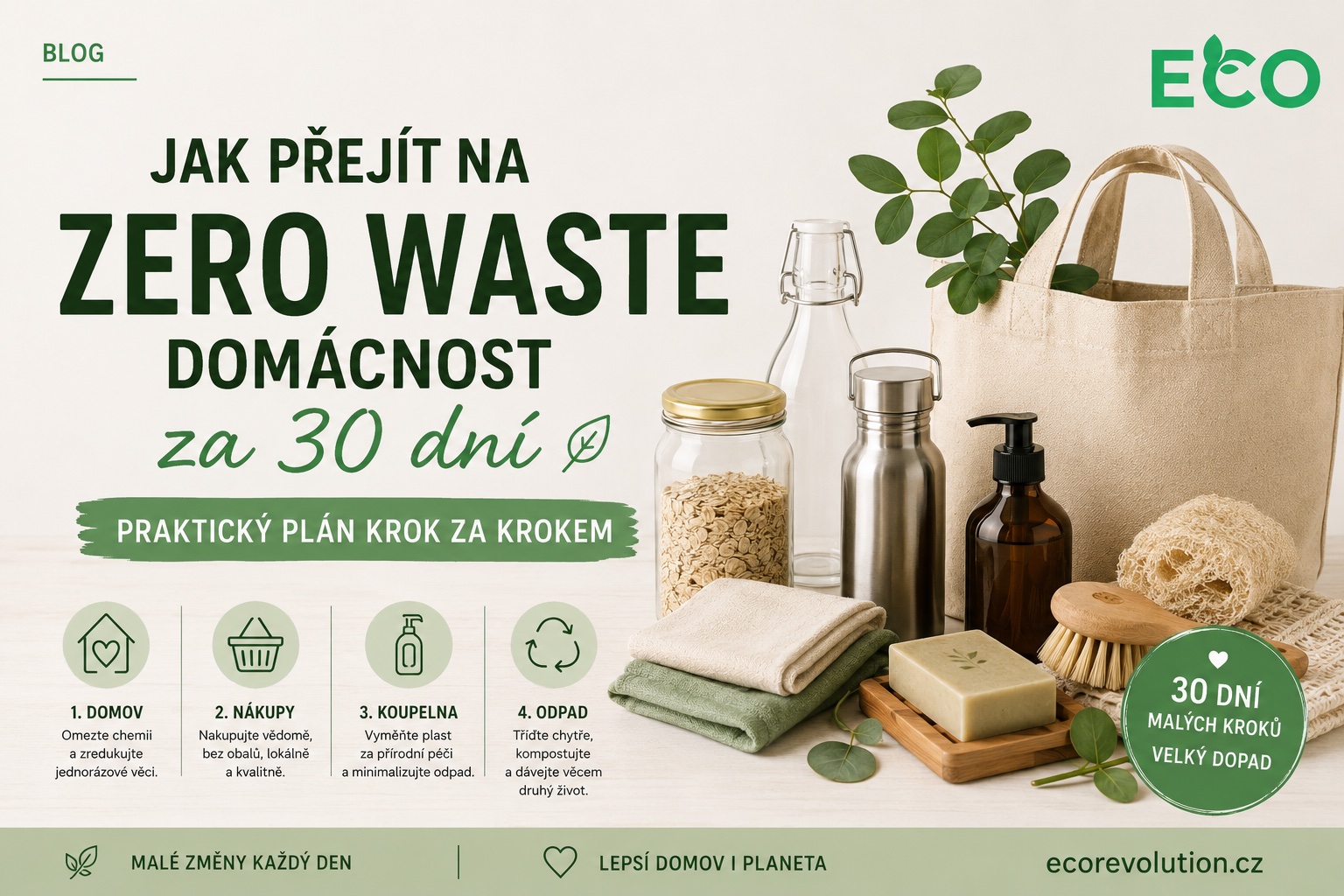 Jak přejít na zero waste domácnost za 30 dní – praktický plán krok za krokem