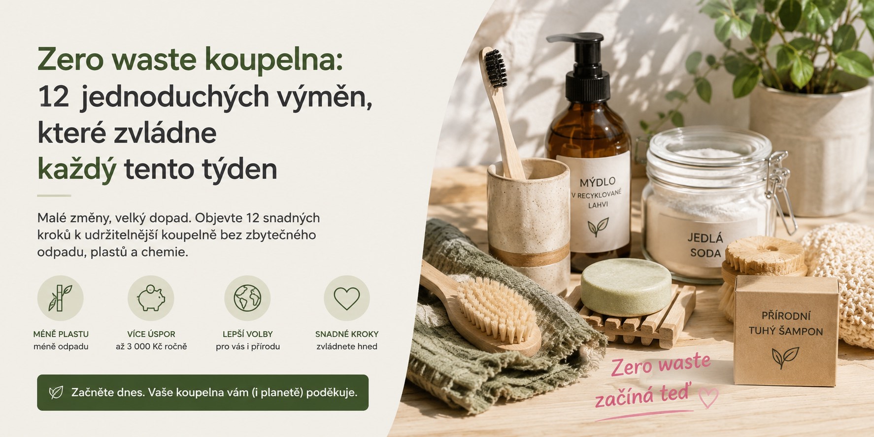 Zero waste kuchyne: 12 jednoduchých výmen, které zvládne každý tento týden