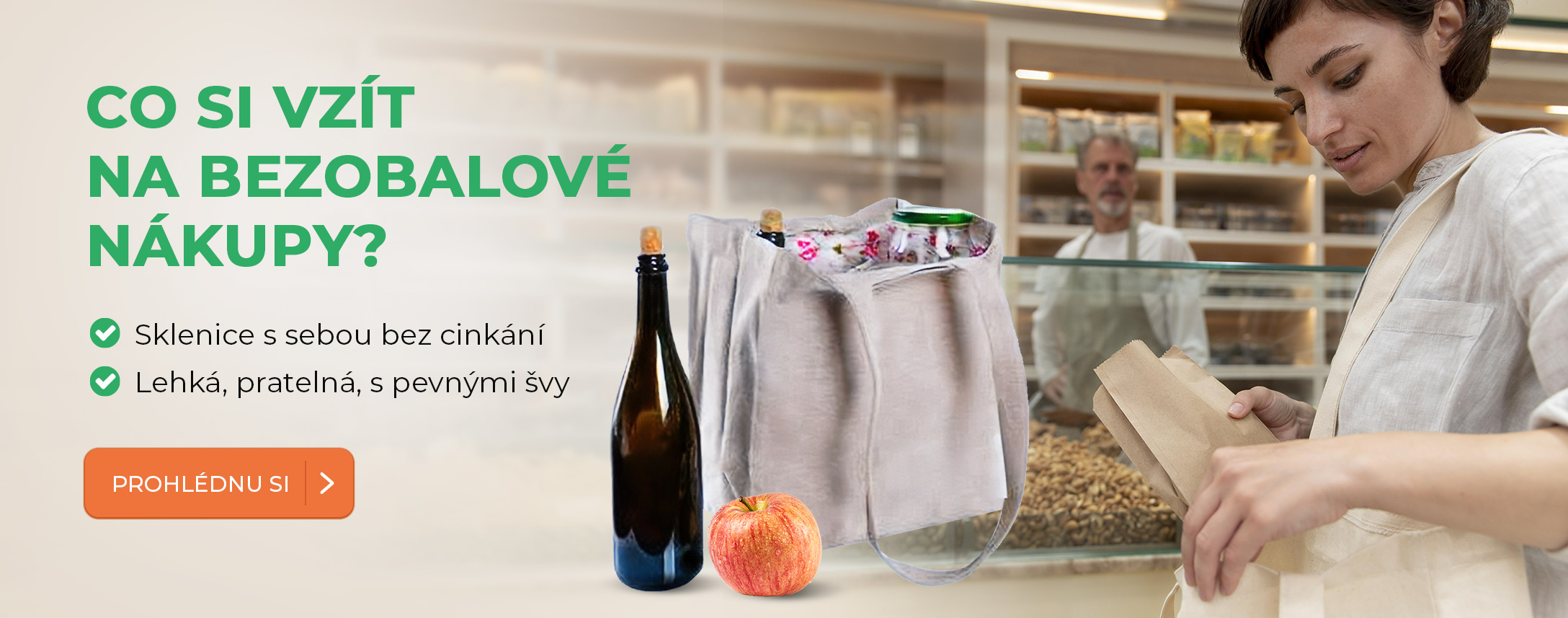 Taška na bezobalové nákupy