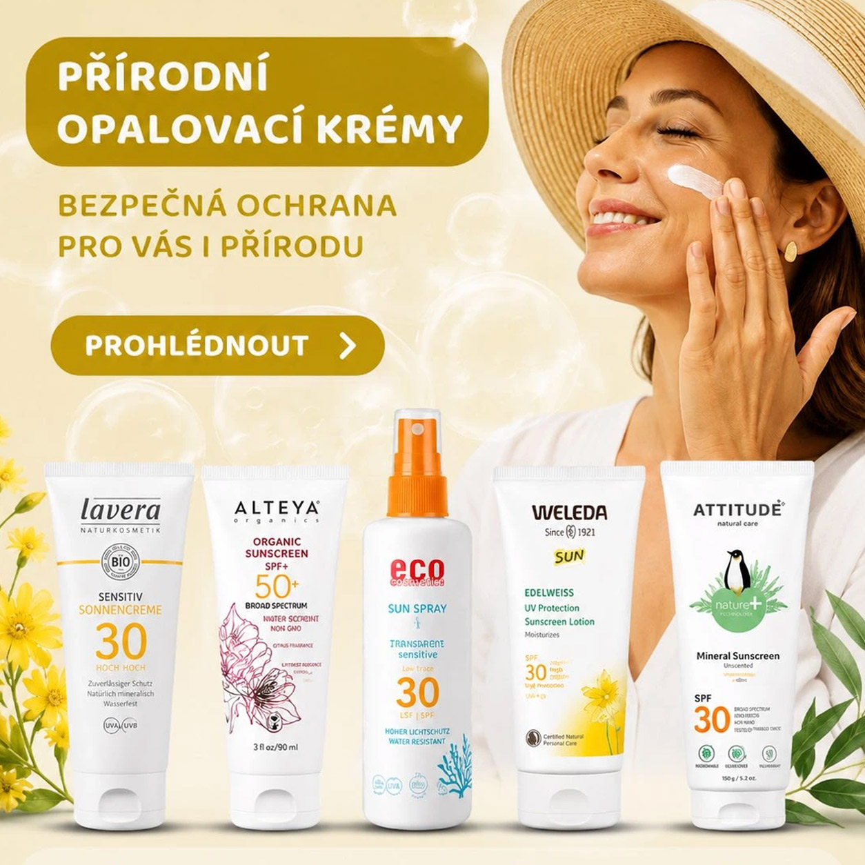 Opalovací krémy