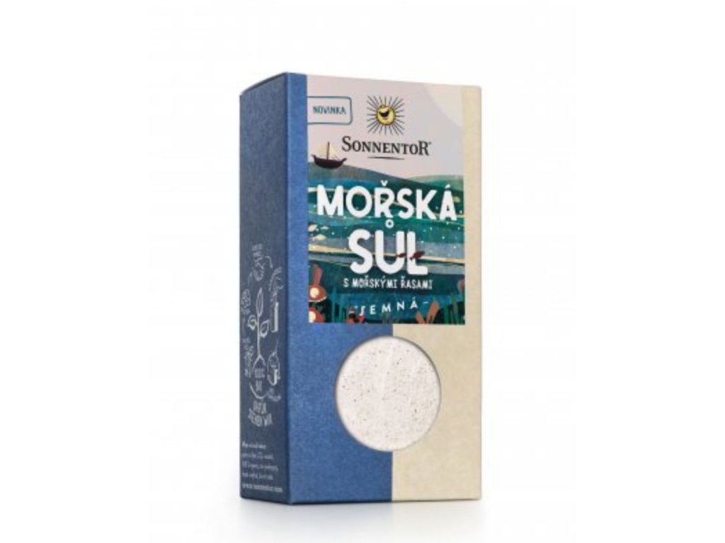 Mořská sůl s mořskými řasami obsahujícími jód BIO Sonnentor 150g