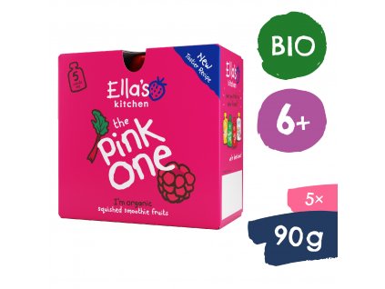 Ella's Kitchen BIO PINK ONE ovocné smoothie s rebarborou (5x90 g)