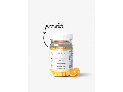 VENIRA multivitamin pro děti - pomeranč, 120 kostiček