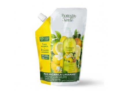 Bottega Verde Citron a citrusy Maxi náplň do tekutého mýdla, 750ml