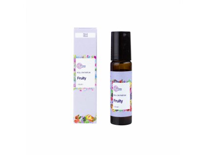 Kvitok Roll-on olejový parfém Fruity- s vůní malin, rybízu a vanilky, 10 ml