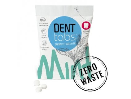 DENTTABS přírodní zubní pasta v tabletách s fluoridem 10 000 ks Zero waste balení