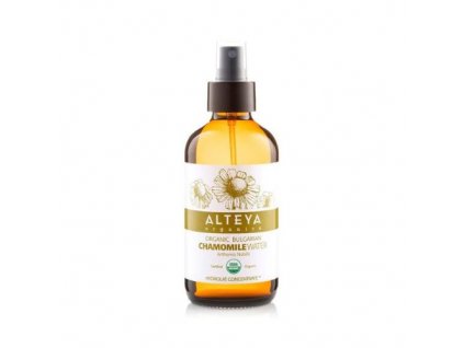 Heřmánková voda na pleť a tělo se sprejem ve skle Alteya Organics, 240 ml