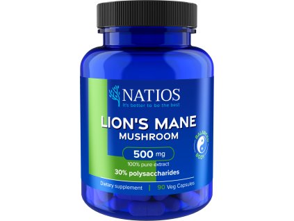 Natios Lion's Mane Extract 500 mg, 90 kapslí