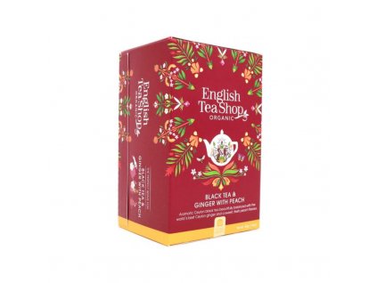 English Tea Shop Černý čaj se zázvorem a broskví, 20 sáčků
