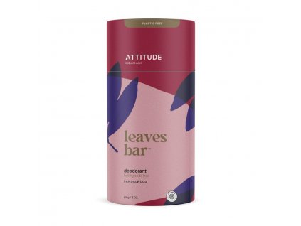 ATTITUDE Leaves bar Přírodní tuhý deodorant s vůní santalového dřeva, 85g
