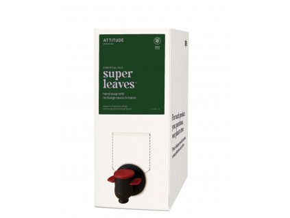 ATTITUDE Super leaves Essentials Přírodní mýdlo na ruce Peppermint & Sweet Orange, náhradní náplň 2l
