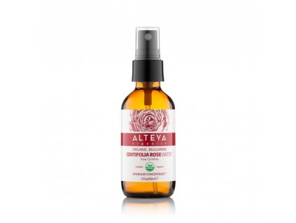 Alteya Organics Růžová voda z růže stolisté ve skle, 60 ml