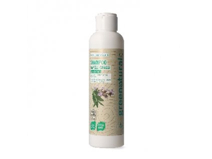 Greenatural Šampon pro mastné vlasy proti lupům šalvěj a kopřiva BIO, 250 ml
