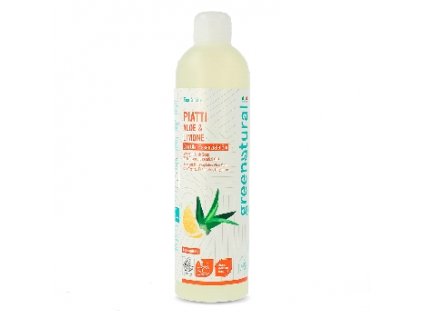 Greenatural Prostředek na mytí nádobí aloe vera a citron, 500 ml