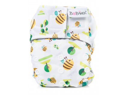 Bobánek Novorozenecká abdukční AIO plenka suchý zip - Včelky