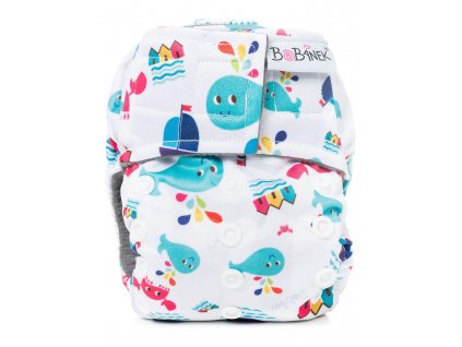Bobánek Novorozenecká abdukční AIO plenka suchý zip - U moře