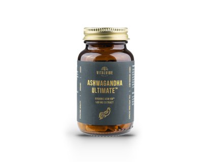 Vitalvibe Ashwagandha Ultimate™ BIO KSM-66® 500 mg extrakt, 60 kapslí