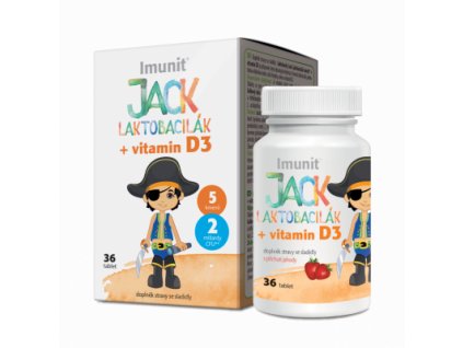 Imunit Laktobacily JACK LAKTOBACILÁK + vitamín D3, 36 tablet