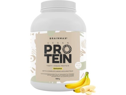BrainMax Vegan protein Banán, 1000 g