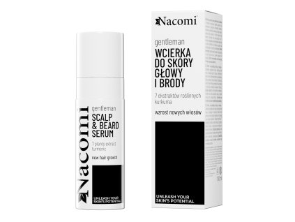 Nacomi Gentleman - Sérum na pokožku hlavy a vousy, podpora růstu, 100 ml